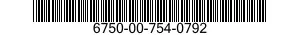 6750-00-754-0792  6750007540792 007540792