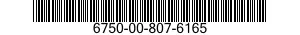 6750-00-807-6165  6750008076165 008076165