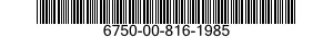 6750-00-816-1985 PAPER,PHOTOGRAPHIC 6750008161985 008161985