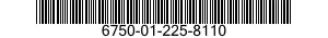 6750-01-225-8110 PLATE,SECURITY VALIDATION 6750012258110 012258110