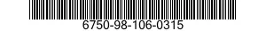 6750-98-106-0315 PAPER,PHOTOGRAPHIC 6750981060315 981060315