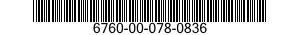 6760-00-078-0836  6760000780836 000780836