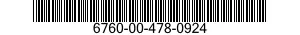 6760-00-478-0924  6760004780924 004780924