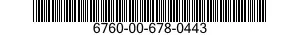 6760-00-678-0443  6760006780443 006780443