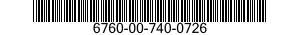 6760-00-740-0726  6760007400726 007400726