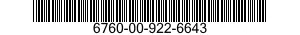 6760-00-922-6643  6760009226643 009226643