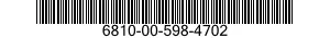 6810-00-598-4702 TOLUENE,TECHNICAL 6810005984702 005984702