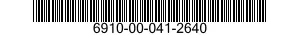 6910-00-041-2640  6910000412640 000412640