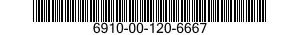 6910-00-120-6667  6910001206667 001206667