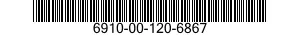 6910-00-120-6867  6910001206867 001206867