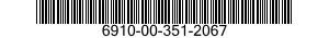 6910-00-351-2067  6910003512067 003512067
