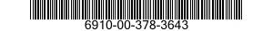6910-00-378-3643  6910003783643 003783643