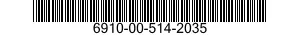 6910-00-514-2035  6910005142035 005142035