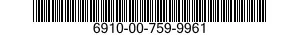6910-00-759-9961  6910007599961 007599961