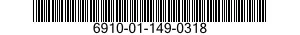 6910-01-149-0318  6910011490318 011490318