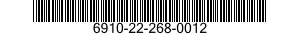 6910-22-268-0012  6910222680012 222680012