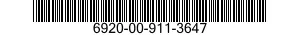 6920-00-911-3647  6920009113647 009113647
