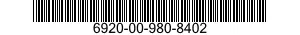 6920-00-980-8402  6920009808402 009808402