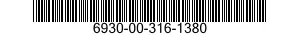 6930-00-316-1380  6930003161380 003161380
