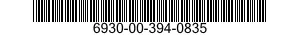 6930-00-394-0835  6930003940835 003940835