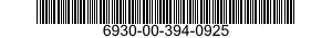 6930-00-394-0925  6930003940925 003940925