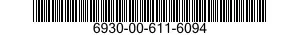 6930-00-611-6094  6930006116094 006116094
