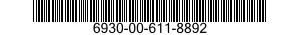 6930-00-611-8892  6930006118892 006118892