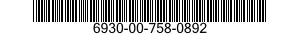 6930-00-758-0892  6930007580892 007580892
