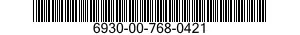 6930-00-768-0421  6930007680421 007680421