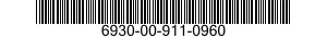6930-00-911-0960  6930009110960 009110960