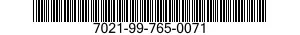 7021-99-765-0071  7021997650071 997650071