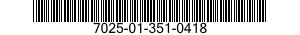 7025-01-351-0418 PRINT HEAD,AUTOMATIC DATA PROCESSING 7025013510418 013510418