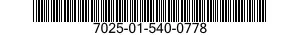 7025-01-540-0778 MEMORY CARD,PERSONAL COMPUTER 7025015400778 015400778