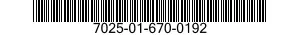 7025-01-670-0192 PRINTER,AUTOMATIC DATA PROCESSING 7025016700192 016700192