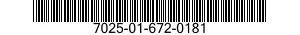 7025-01-672-0181 PROCESSOR-VERIFIER,COMPUTER 7025016720181 016720181