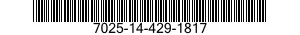 7025-14-429-1817 KEYBOARD,DATA ENTRY 7025144291817 144291817