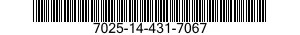 7025-14-431-7067 PLATEN,PRINTER 7025144317067 144317067