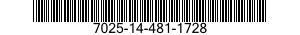 7025-14-481-1728 OPTICAL READER,DATA ENTRY 7025144811728 144811728