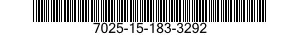 7025-15-183-3292 OPTICAL READER DATA 7025151833292 151833292