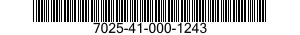 7025-41-000-1243 OPTICAL READER,DATA ENTRY 7025410001243 410001243