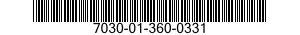 7030-01-360-0331 TAPE PROGRAM,AUTOMATIC DATA PROCESSING 7030013600331 013600331