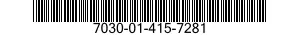 7030-01-415-7281 CARD CREDIT CD ROM 7030014157281 014157281