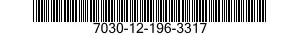 7030-12-196-3317 TAPE PROGRAM,AUTOMATIC DATA PROCESSING 7030121963317 121963317