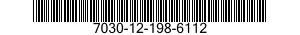 7030-12-198-6112  7030121986112 121986112