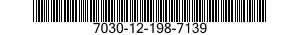 7030-12-198-7139  7030121987139 121987139