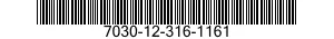 7030-12-316-1161 TAPE PROGRAM,AUTOMATIC DATA PROCESSING 7030123161161 123161161