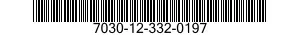 7030-12-332-0197  7030123320197 123320197