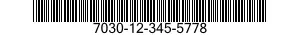 7030-12-345-5778 DISK PROGRAM,AUTOMATIC DATA PROCESSING 7030123455778 123455778
