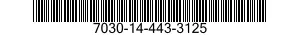 7030-14-443-3125 CARTE, PROGRAMME MA 7030144433125 144433125
