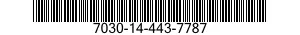 7030-14-443-7787 DISQUE PROGRAMME,TR 7030144437787 144437787